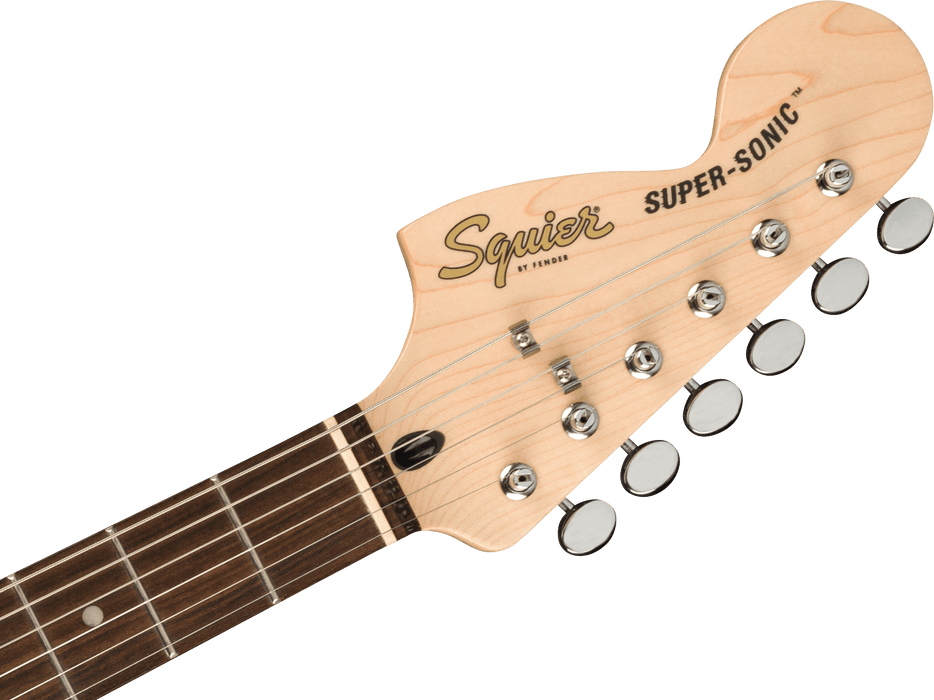 Squier Paranormal Super-Sonic™ Laurel Fingerboard Pearloid Pickguard Blue Sparkle
