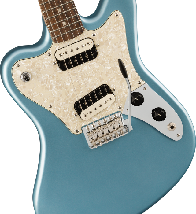 DISC - Squier Paranormal Super-Sonic Laurel Fingerboard Ice Blue Metallic Electric Guitar
