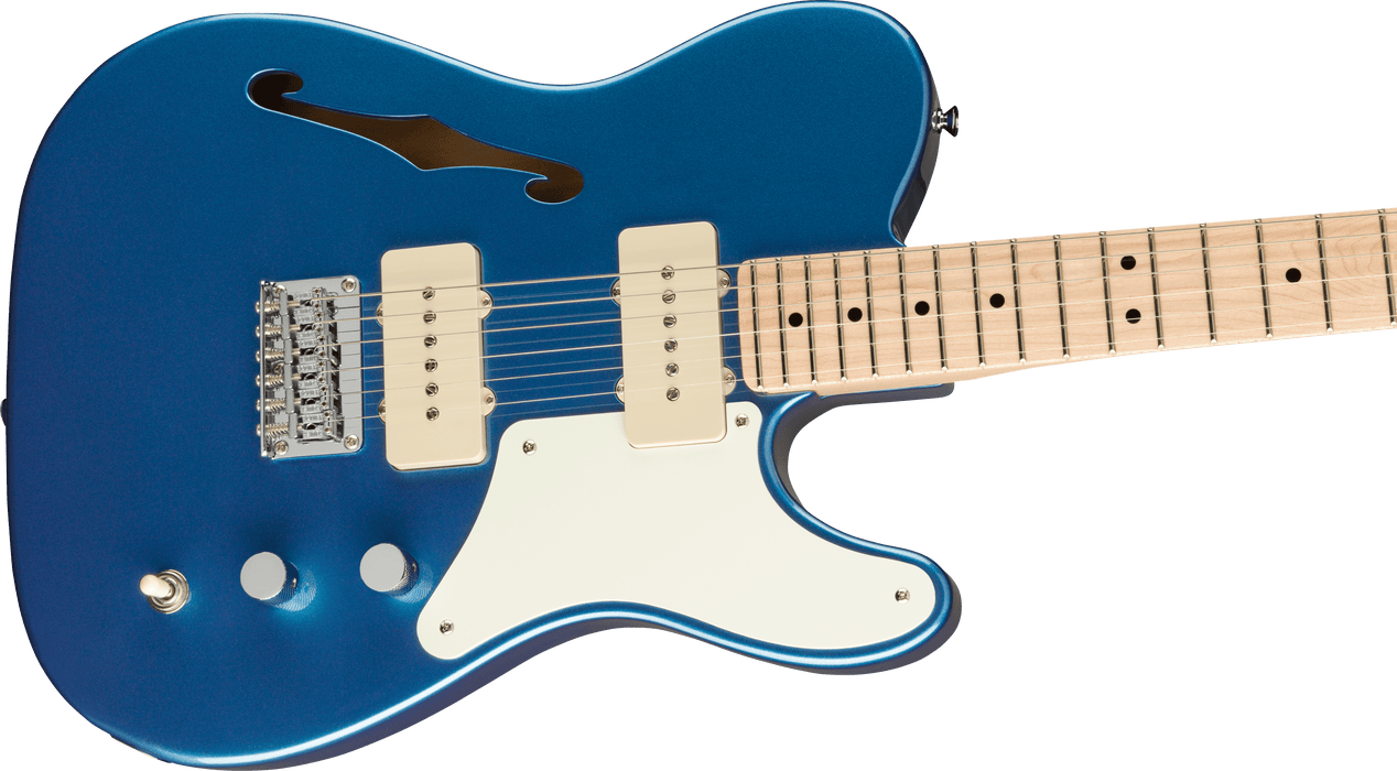 Squier Paranormal Cabronita Telecaster Thinline Maple Fingerboard Parchment Pickguard Lake Placid Blue