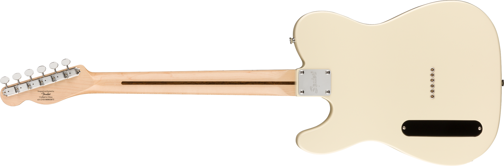 DISC - Squier Paranormal Cabronita Telecaster Thinline Maple Fingerboard Olympic White Electric Guitar