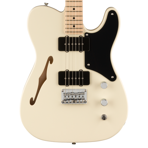 DISC - Squier Paranormal Cabronita Telecaster Thinline Maple Fingerboard Olympic White Electric Guitar