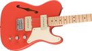 DISC - Squier Paranormal Cabronita Telecaster Thinline Maple Fingerboard Fiesta Red Electric Guitar