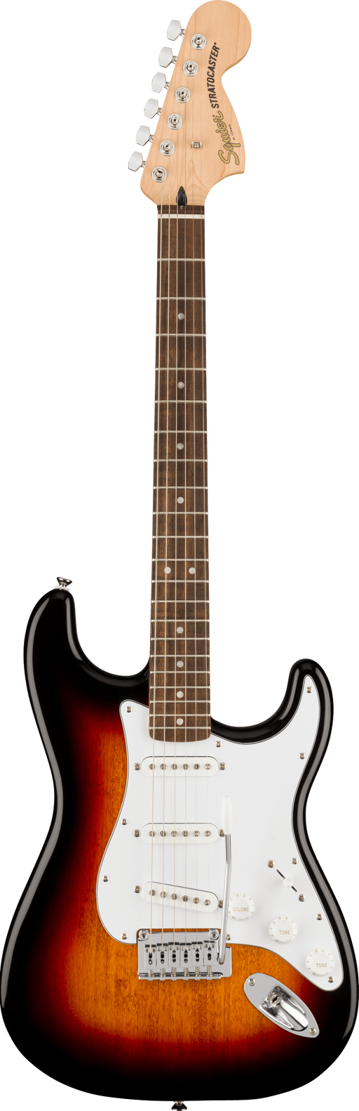 Squier Affinity Series Stratocaster Laurel Fingerboard White Pickguard 3-Color Sunburst