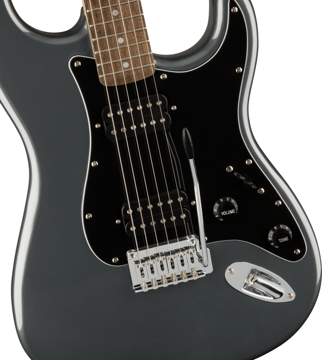 Squier Affinity Series Stratocaster HH Laurel Fingerboard Charcoal Frost Metallic