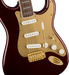 Squier 40th Anniversary Stratocaster®, Gold Edition, Laurel Fingerboard, Gold Anodized Pickguard, Ruby Red Metallic Electric Guitars