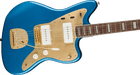 Squier 40th Anniversary Jazzmaster®, Gold Edition, Laurel Fingerboard, Gold Anodized Pickguard, Lake Placid Blue Electric Guitars