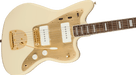 Squier 40th Anniversary Jazzmaster®, Gold Edition, Laurel Fingerboard, Gold Anodized Pickguard, Olympic White Electric Guitars