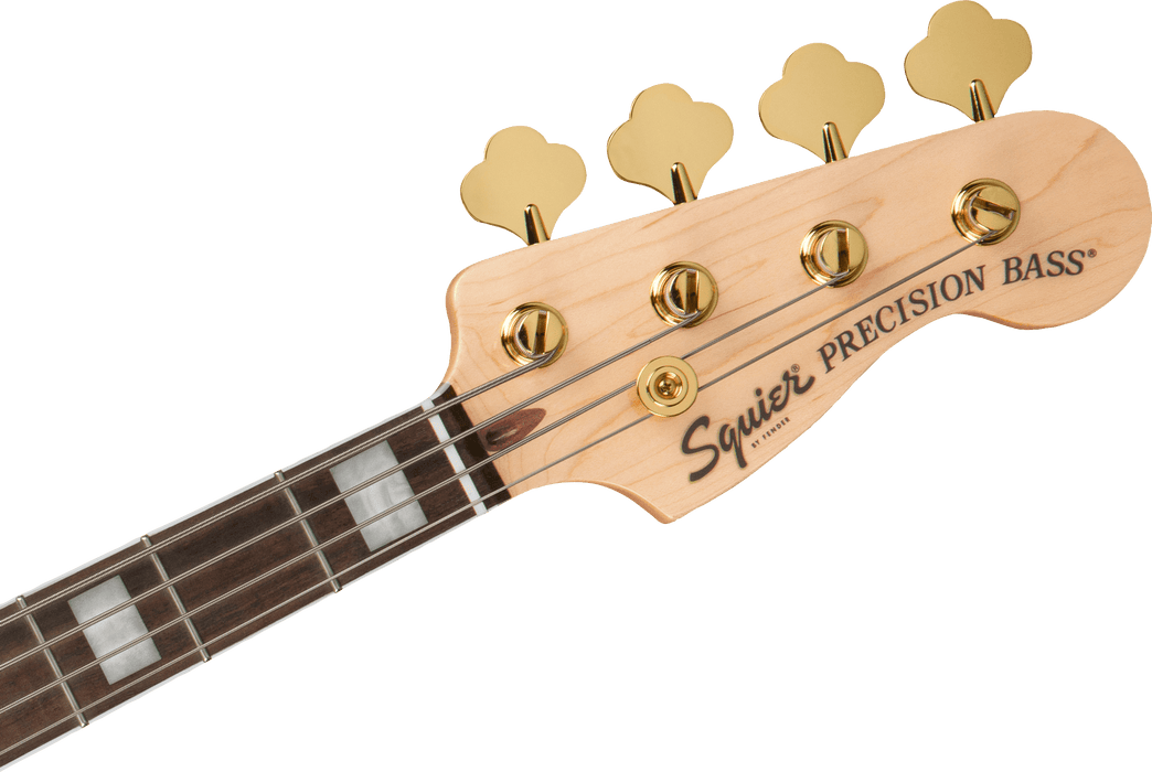 Squier 40th Anniversary Precision Bass®, Gold Edition, Laurel Fingerboard, Gold Anodized Pickguard, Lake Placid Blue Bass Guitars