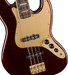Squier 40th Anniversary Jazz Bass®, Gold Edition, Laurel Fingerboard, Gold Anodized Pickguard, Ruby Red Metallic Bass Guitars