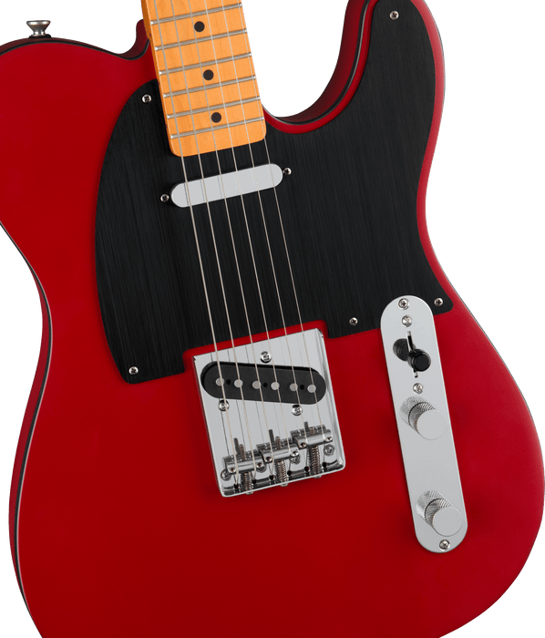 Squier 40th Anniversary Telecaster®, Vintage Edition, Maple Fingerboard, Black Anodized Pickguard, Satin Dakota Red Electric Guitars