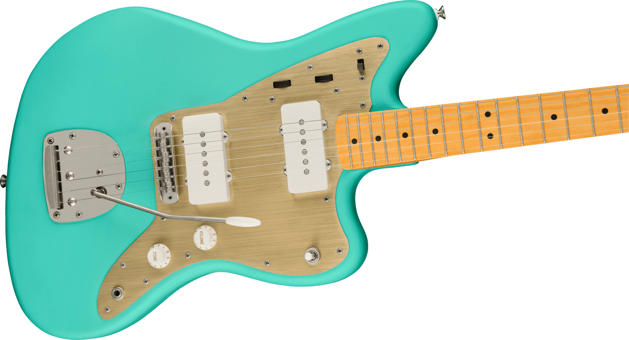 Squier 40th Anniversary Jazzmaster®, Vintage Edition, Maple Fingerboard, Gold Anodized Pickguard, Satin Seafoam Green Electric Guitars