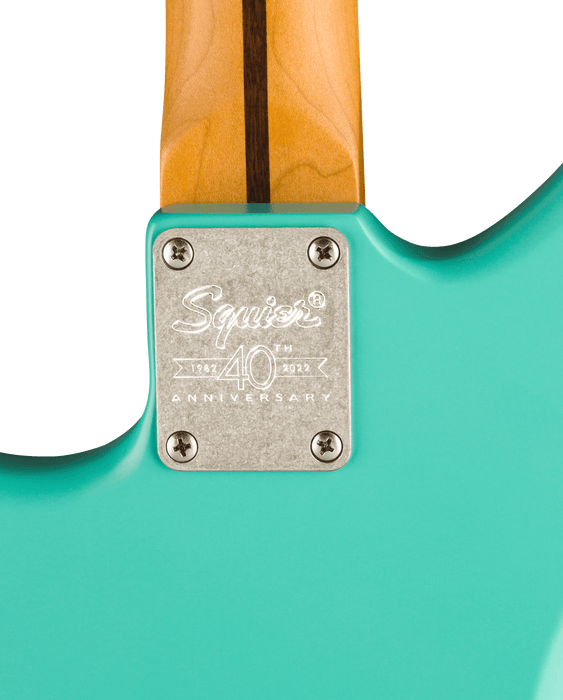 Squier 40th Anniversary Jazzmaster®, Vintage Edition, Maple Fingerboard, Gold Anodized Pickguard, Satin Seafoam Green Electric Guitars