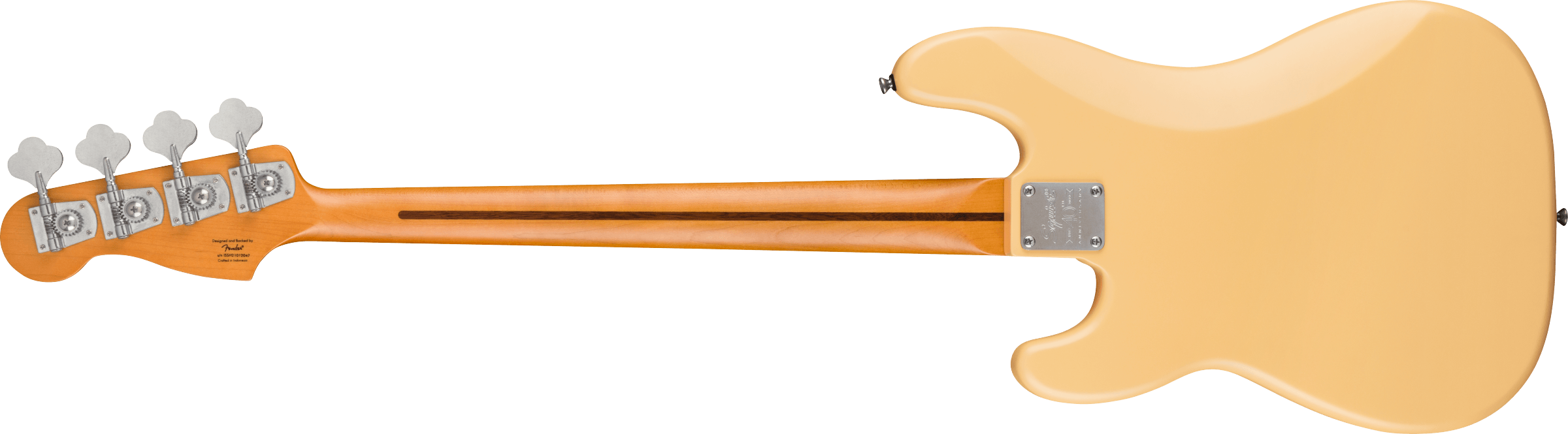 Squier 40th Anniversary Precision Bass®, Vintage Edition, Maple Fingerboard, Gold Anodized Pickguard, Satin Vintage Blonde Bass Guitars