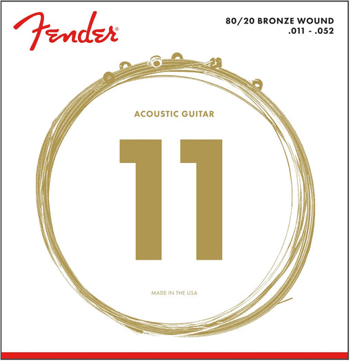 Fender 80/20 Bronze Ball End 70CL .011-.052 Acoustic Guitar Strings