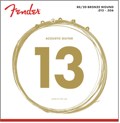 Fender 80/20 Bronze Ball End 70M .013-.056 Acoustic Guitar Strings