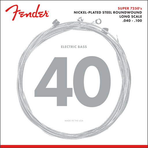 Fender 7250 Nickel Plated Steel Long Scale 7250L .040-.100 Electric Bass Strings