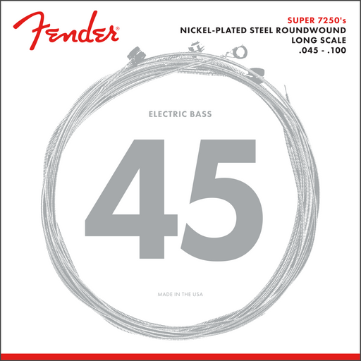 Fender 7250 Nickel Plated Steel Long Scale 7250ML .045-.100 Electric Bass Strings
