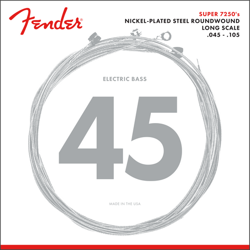 Fender 7250 Nickel Plated Steel Long Scale 7250M 45-105 Electric Bass Strings