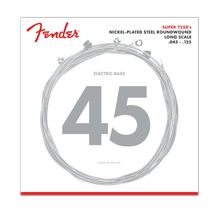 Fender 7250 Nickel Plated Steel Long Scale 5-string 7250-5M .045-.125 Electric Bass Strings