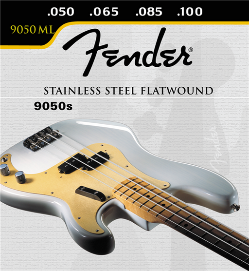 Fender 9050ML .050-.100 Gauges Stainless Steel Long Scale Flatwound Bass Strings