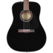 Fender CD-60 Dreadnought V3 Walnut Fingerboard Black Acoustic Guitar With Case