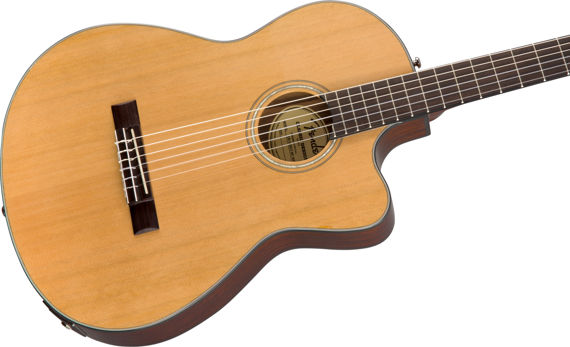 Fender CN-140SCE Nylon Thinline Acoustic Guitar Natural With Case