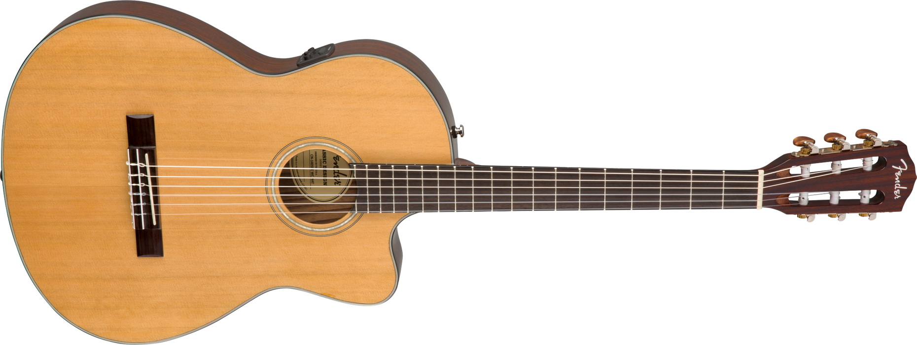 Fender CN-140SCE Nylon Thinline Acoustic Guitar Natural With Case