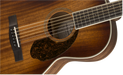 DISC - Fender PM-2E Parlor Size All Mahogany Acoustic Electric Guitar Antique Cognac Burst