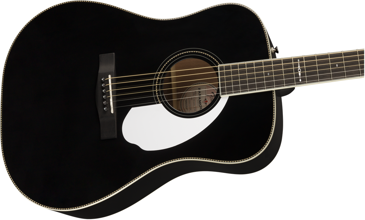 DISC - Fender FSR PM-1E Dreadnaught Black Acoustic Guitar With Case