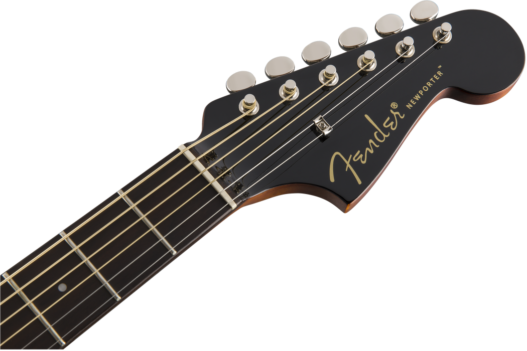 DISC - Fender California Series Newporter Player Acoustic Electric Guitar Jetty Black