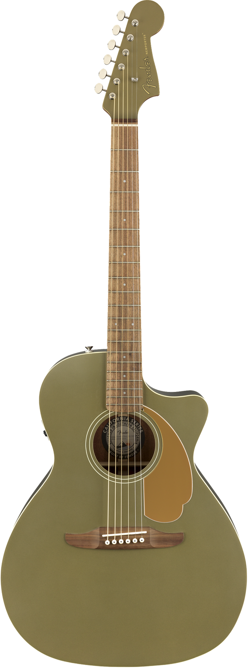 Fender California Series Newporter Player Acoustic Electric Guitar - Olive Satin