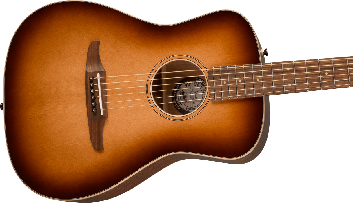 Fender Malibu Classic Pau Ferro Fingerboard Aged Cherry Burst Acoustic Guitar With Bag