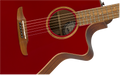 DISC - Fender Newporter Classic Pau Ferro Fingerboard Hot Rod Red Metallic Acoustic Guitar