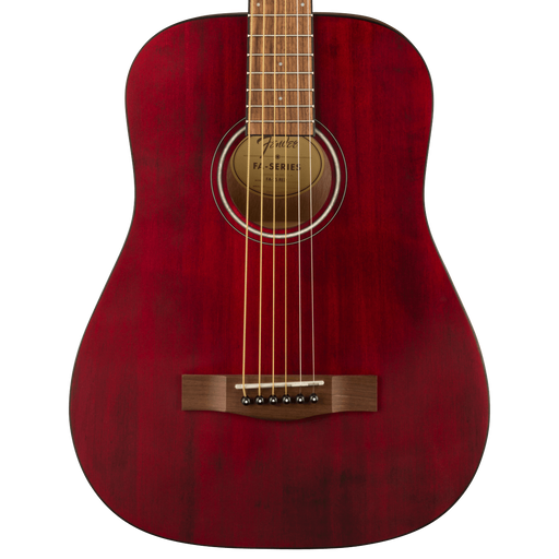 Fender FA-15 3/4 Scale Steel Walnut Fingerboard Red Acoustic Guitar With Gig Bag