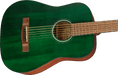 Fender FA-15 3/4 Scale Steel Walnut Fingerboard Green Acoustic Guitar W/ Gig Bag