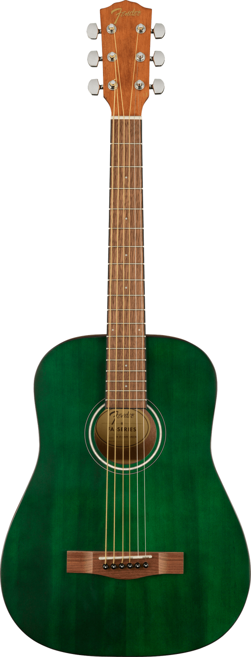 Fender FA-15 3/4 Scale Steel Walnut Fingerboard Green Acoustic Guitar W/ Gig Bag