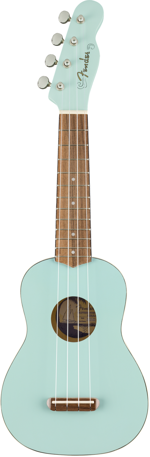 Fender Venice Soprano Ukulele Daphne Blue Walnut Fingerboard