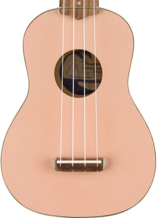 DISC - Fender Venice Soprano Ukulele Limited Edition Shell Pink