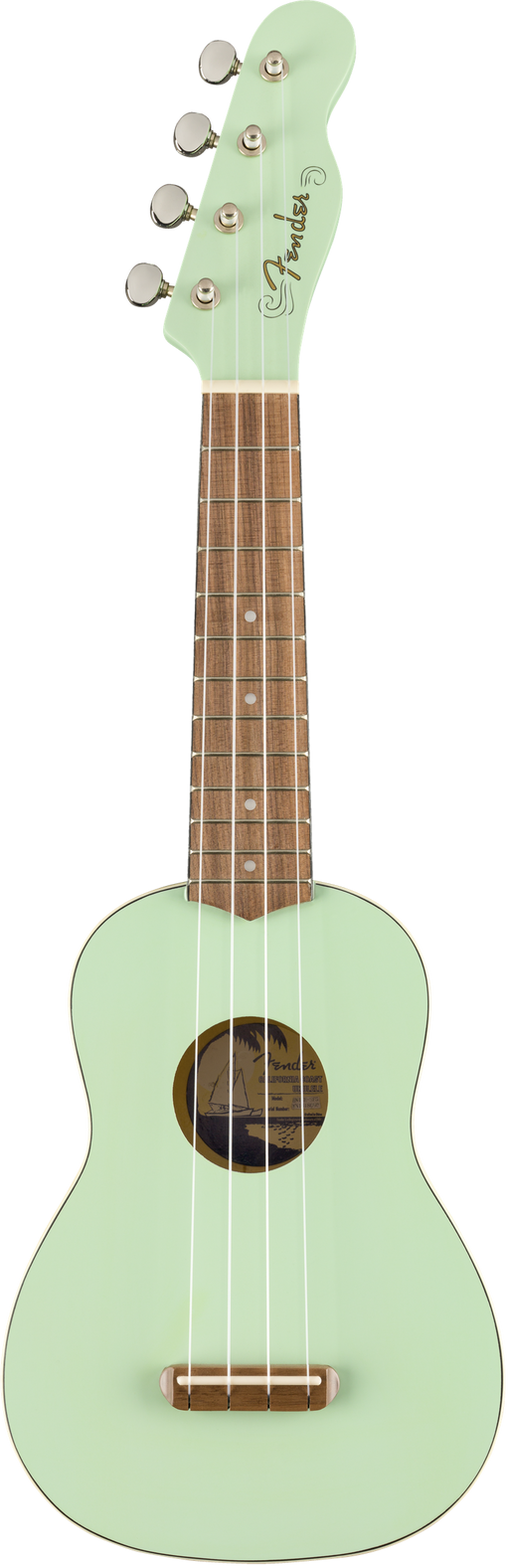 Fender Venice Soprano Ukulele Surf Green Walnut Fingerboard