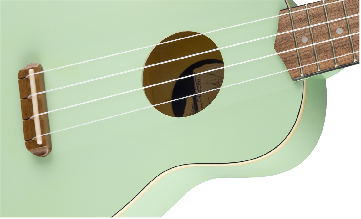 Fender Venice Soprano Ukulele Surf Green Walnut Fingerboard