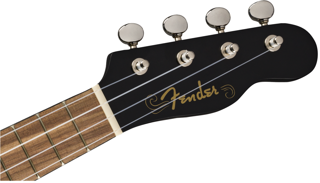 Fender Venice Soprano Ukulele Satin Black Finish Uke