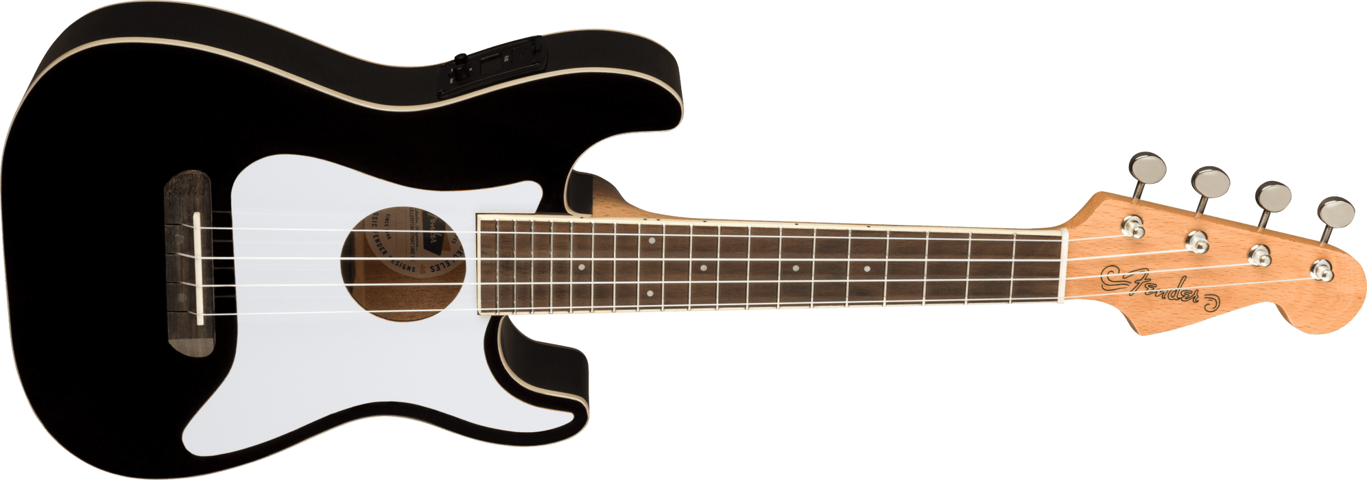 Fender Fullerton Strat Concert Uke Black