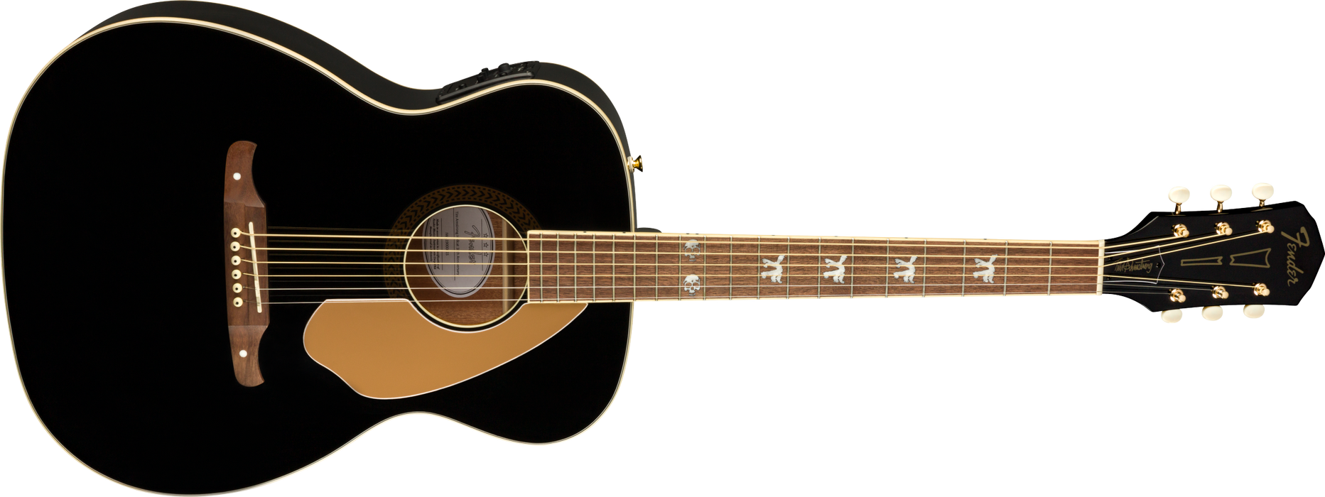 Fender Tim Armstrong 10th Anniversary Hellcat Walnut Fingerboard Black Acoustic Guitar
