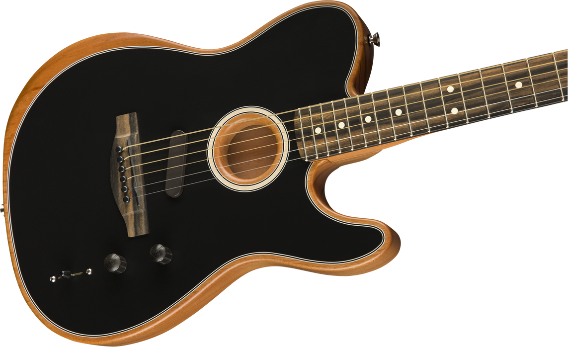 Fender American Acoustasonic Telecaster Black With Deluxe Gig Bag