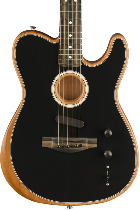 Fender American Acoustasonic Telecaster Black With Deluxe Gig Bag