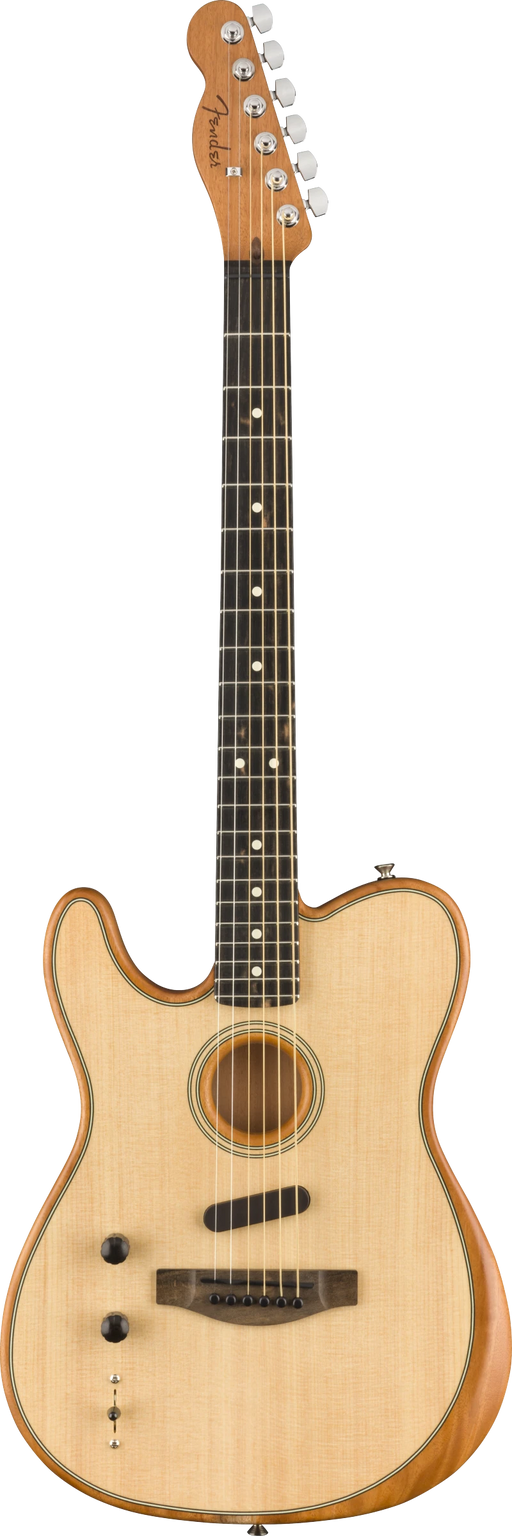 Fender American Acoustasonic Telecaster Left-Handed Ebony Fingerboard Natural Acoustic Electric Guitar