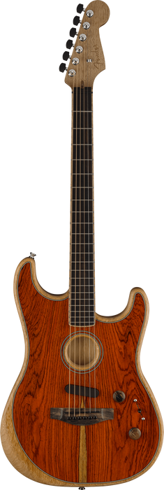 Fender American Acoustasonic Strat Ebony Fingerboard Cocobolo Acoustic Electric Guitar With Case