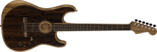 Fender American Acoustasonic Strat Ebony Fingerboard Ziricote Acoustic Electric Guitar With Case