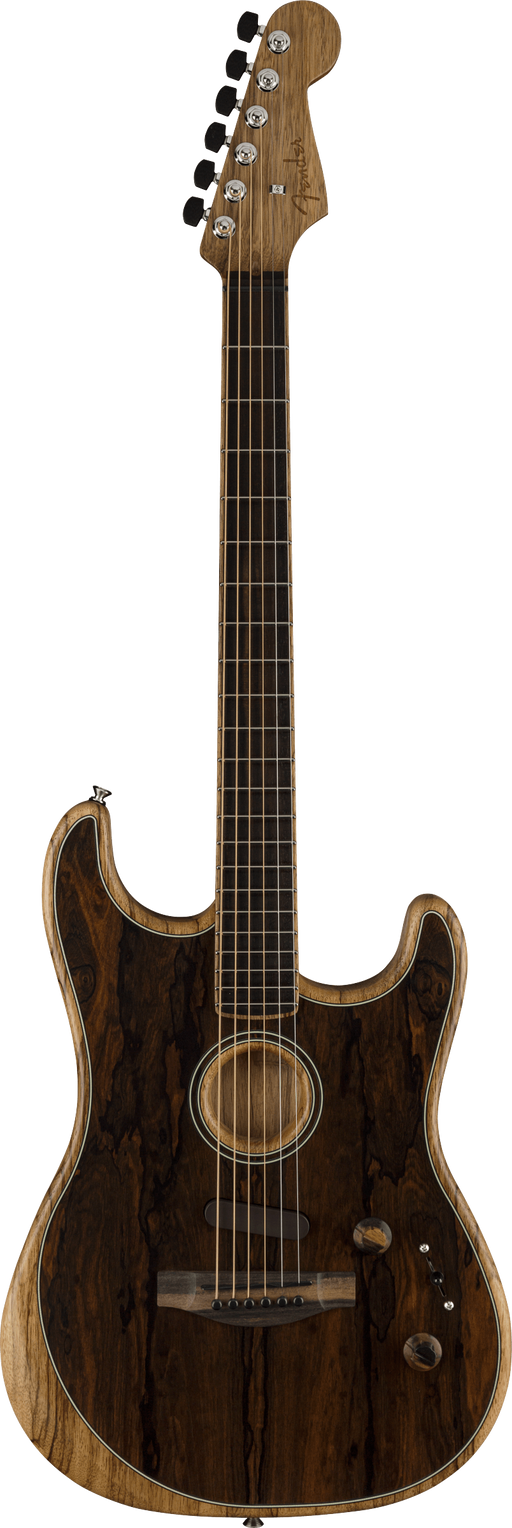 Fender American Acoustasonic Strat Ebony Fingerboard Ziricote Acoustic Electric Guitar With Case
