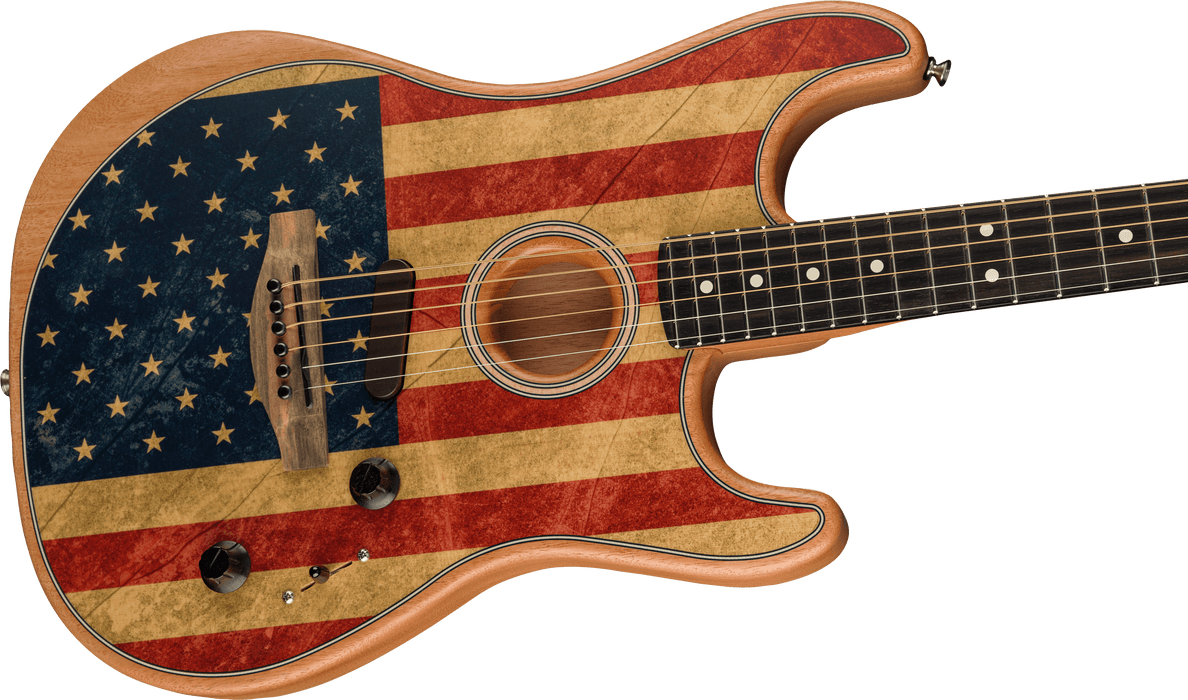 Fender Limited Edition American Acoustasonic Stratocaster American Flag In Stock